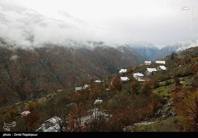 عکس/ هوای برفی در ییلاقات رحیم آباد گیلان