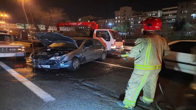 تصادف خونین چند خودرو در محور آبشناسان