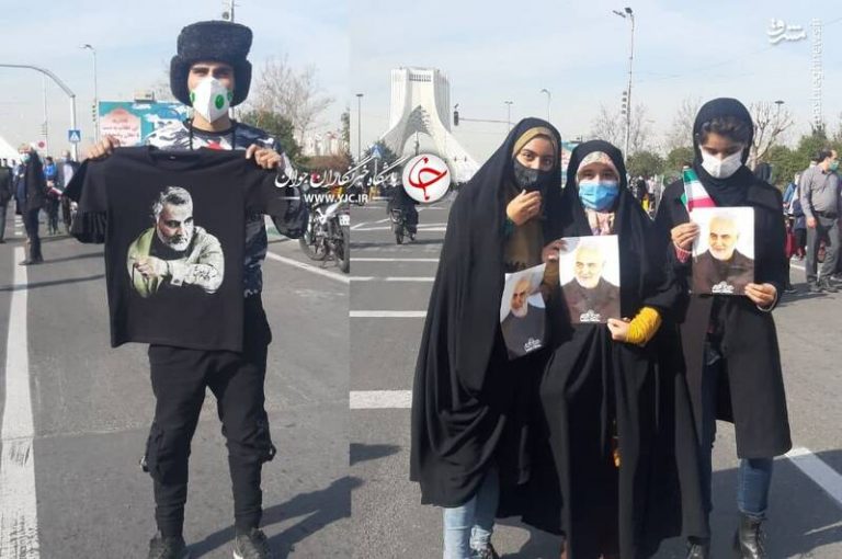 عکس/ راهپیمایی متفاوت به یاد سردار شهید سلیمانی