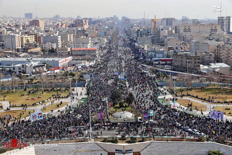 تصاویر هوایی از راهپیمایی ۲۲ بهمن ۹۹