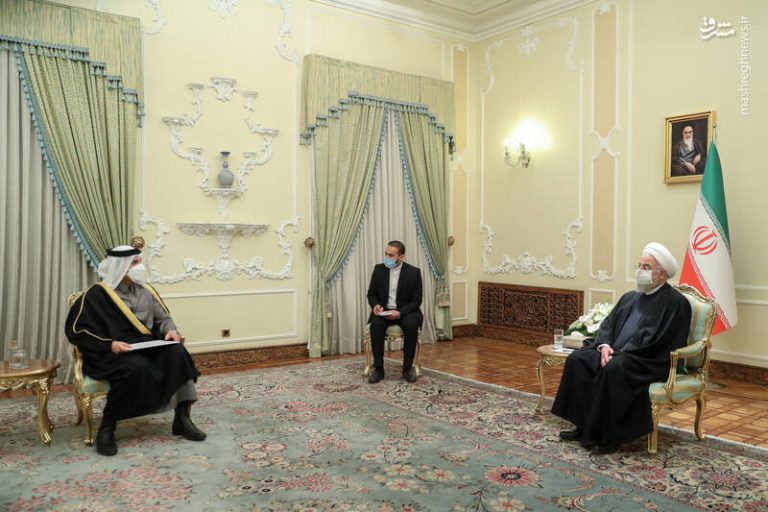 عکس/ دیدار وزیر خارجه قطر با رئیس جمهور