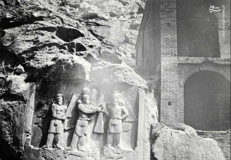 تصویری قدیمی از طاق بستان