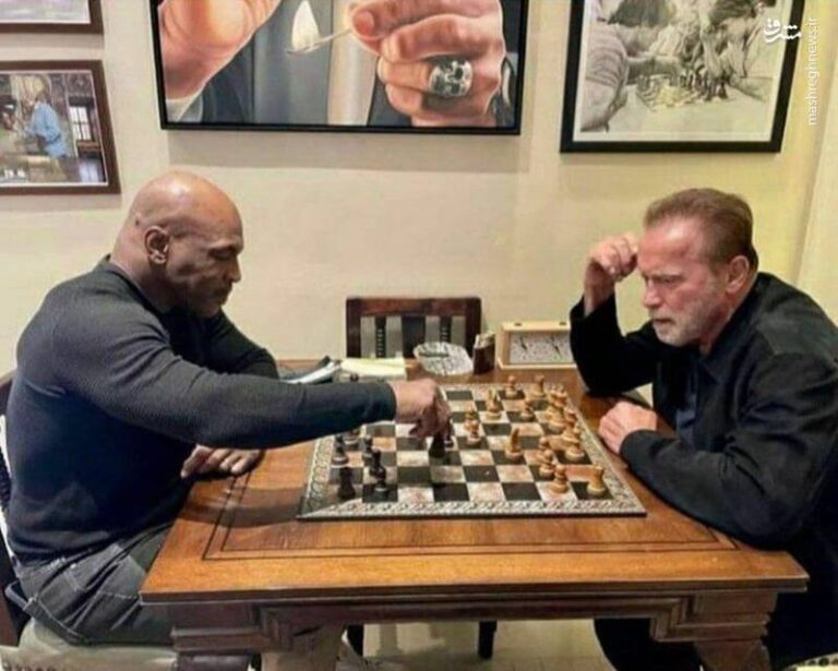 عکس/بازی شطرنج 2 اسطوره بدنسازی و بوکس