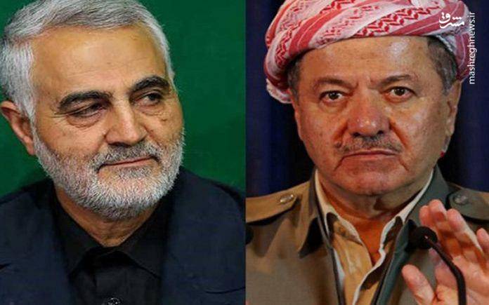 تصاویری منتشر نشده از دیدار حاج قاسم وبارزانی