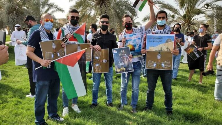 فیلم/ تجمع کویتیها در حمایت از مردم فلسطین