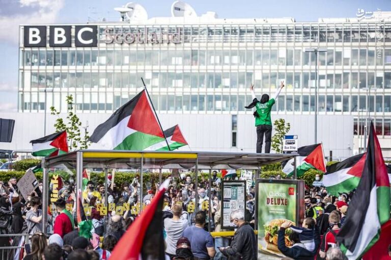 عکس/ تجمع بزرگ همبستگی با فلسطین در اسکاتلند
