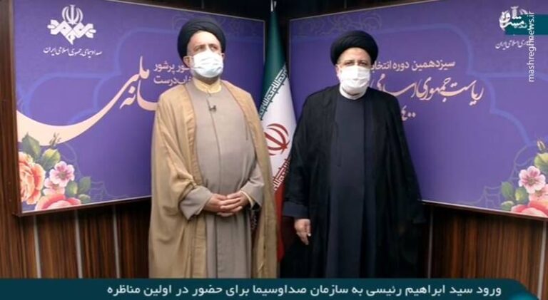 عکس/ ورود رئیسی به محل مناظره