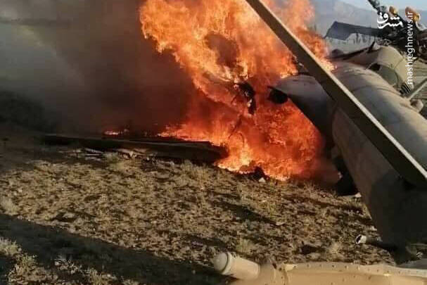 اولین تصاویر از سقوط بالگرد ارتش افغانستان