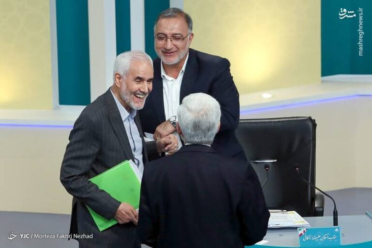 عکسی متفاوت در حاشیه مناظره آخر
